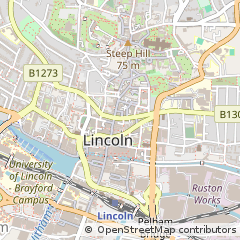 Map of Lincoln, Lincs