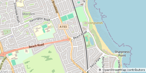 Map of North Shields, Tyne and Wear