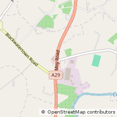 Map of MOY Road, Armagh