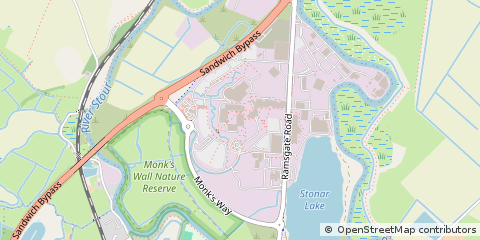 Map of Sandwich, Kent