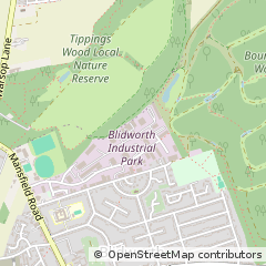 Map of Mansfield, Northants