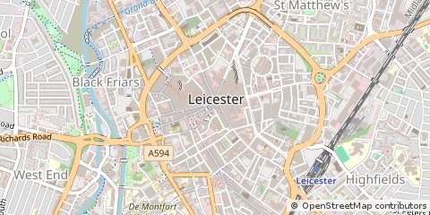 Map of Leicester