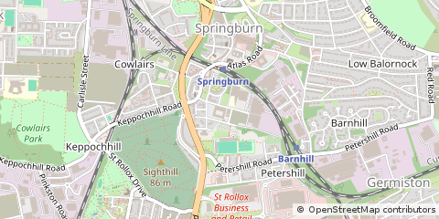 Map of Glasgow, Strathclyde