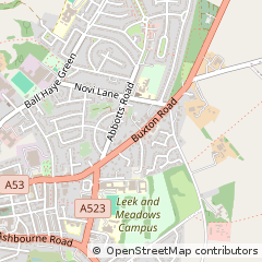 Map of Leek, Staffordshire