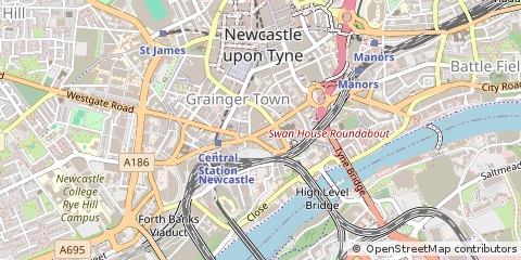 Map of Newcastle Upon Tyne