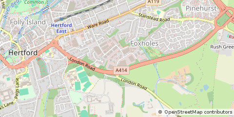 Map of Hertford, Herts