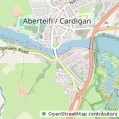 Map of Cardigan, Ceredigion