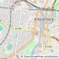 Map of Kilmarnock, Ayrshire
