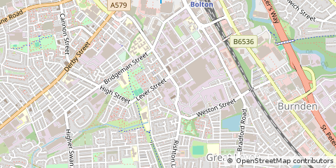 Map of Bolton, Lancashire