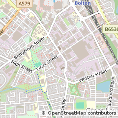 Map of Bolton, Lancashire