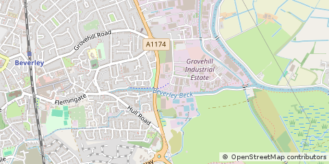 Map of Beverley, East Yorkshire