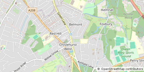 Map of Chislehurst, Kent