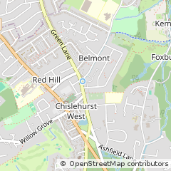 Map of Chislehurst, Kent