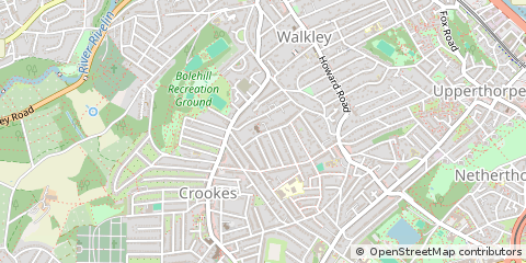 Map of Sheffield, South Yorkshire