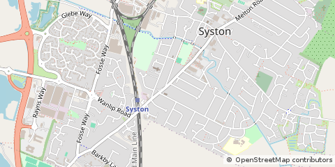 Map of Syston, Leicestershire