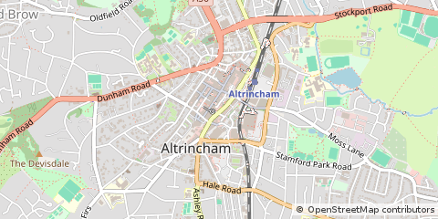 Map of Altrincham