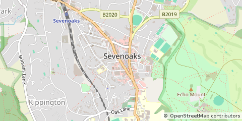 Map of Sevenoaks, Kent