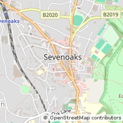 Map of Sevenoaks, Kent
