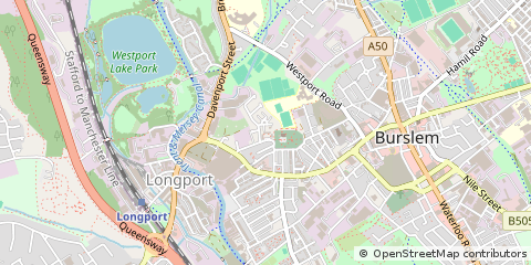 Map of Stoke-on-Trent, Staffordshire