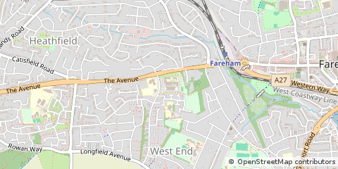 Map of Fareham, Hampshire