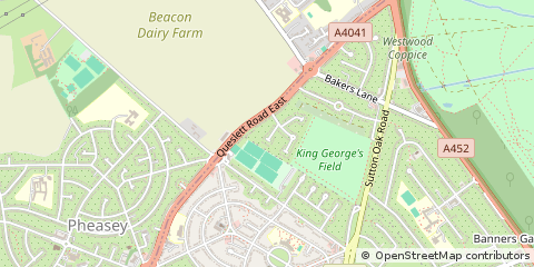Map of Sutton Coldfield, West Midlands
