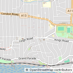 Map of Leigh-on-SEA, Essex