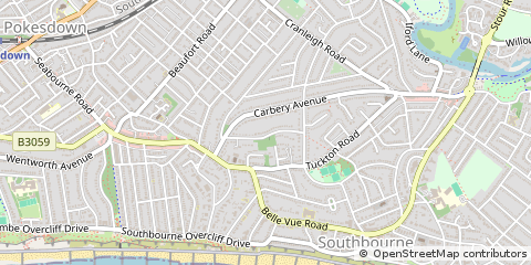 Map of Bournemouth, Dorset