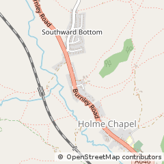Map of Burnley, Lancashire