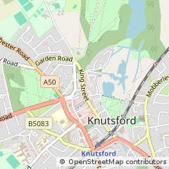Map of Knutsford, Cheshire