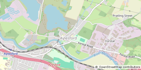 Map of Aylesford, Kent