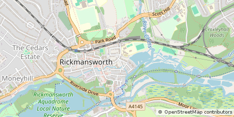 Map of Rickmansworth, Hertfordshire