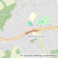 Map of Rotherham, South Yorkshire