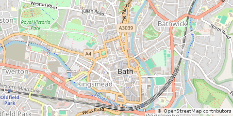 Map of Bath, Somerset