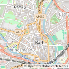 Map of Bath, Somerset