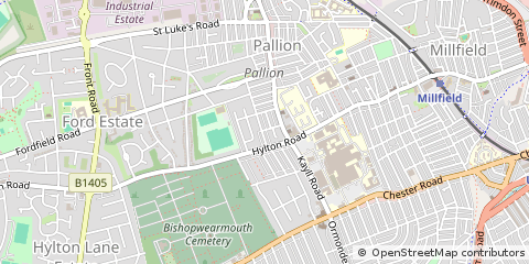 Map of Sunderland