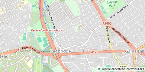 Map of Ilford, Essex