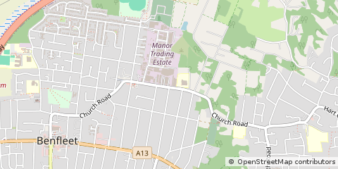 Map of Benfleet, Essex