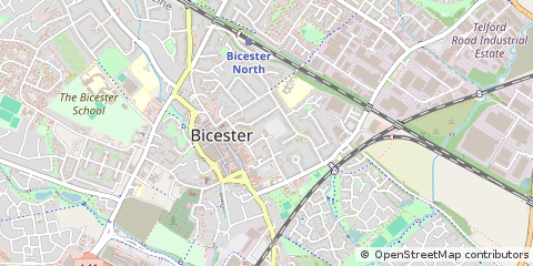 Map of Bicester, Oxfordshire