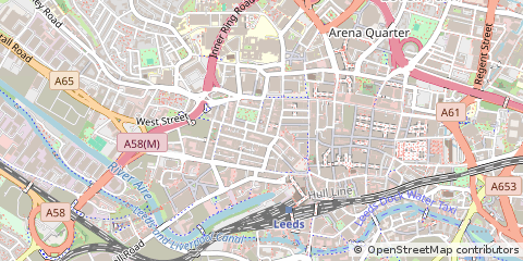 Map of Leeds, West Yorkshire