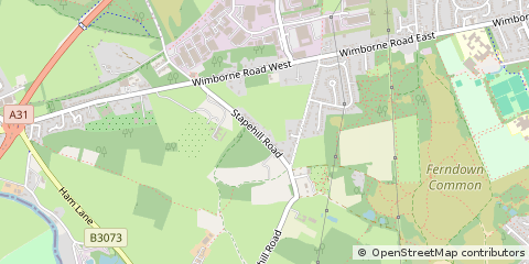 Map of Wimborne, Dorset