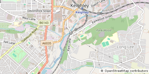 Map of Keighley, Yorkshire