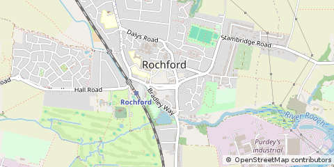 Map of Rochford, Essex