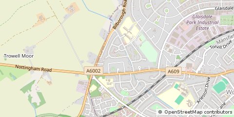 Map of Nottingham, Bilborough