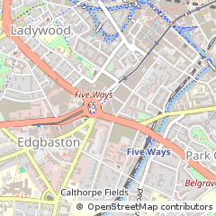 Map of Birmingham, West Midlands