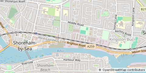 Map of Shoreham-by-SEA, West Sussex