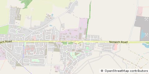 Map of Watton, Norfolk