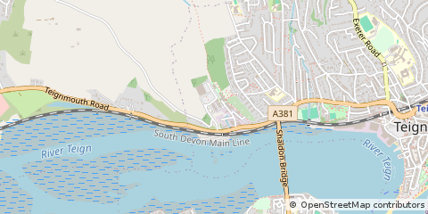 Map of Teignmouth, Devon