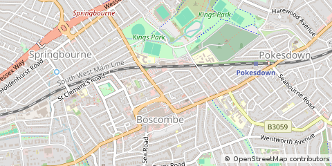 Map of Bournemouth, Dorset