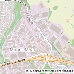 Map of Redditch, Worcestershire