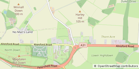 Map of Winchester, Hampshire